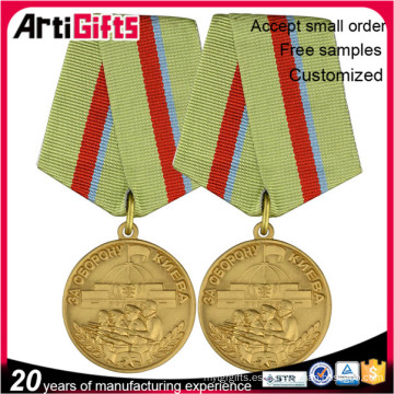 Insignia de medalla de honor militar hecha a mano de metal